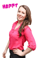 Happy Woman Sticker by Rebecca