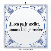 Humor Teamwork GIF by Tegelspreuken.nl