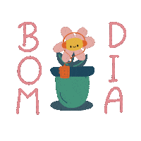 Bom Dia Flower Sticker