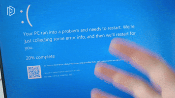 Angry Blue Screen GIF by Pusch-Data GmbH