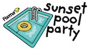 Pool Party Sunset Sticker by Forma Turismo