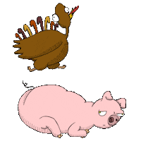 Thanks Giving Friends Sticker by ToonTownClown
