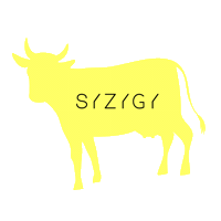 Cow Syzygy Sticker by Mariusz Flisiński