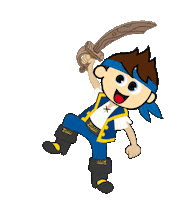Sword Pirate Sticker by Diddikicks