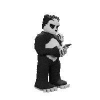 Phone Panda Sticker by Endangered Labs