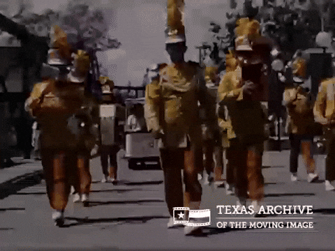 Marching Band GIF by Texas Archive of the Moving Image