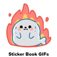 On Fire Burn Sticker by Sticker Book iOS GIFs