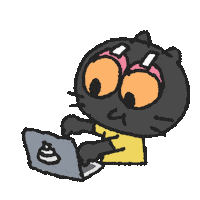 Cat Working Sticker