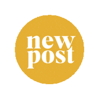 New Post Gold Sticker by Sunshine & Bo