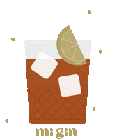 MiGin cheers orange drinks toast Sticker