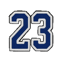 Twenty Three Embroidery Sticker by Customnumbered