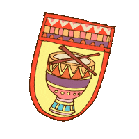 Drumming African Drums Sticker by Bestival