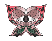 Eyes Butterfly Sticker