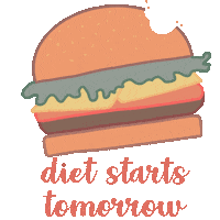 Ulinnsyifaullinnas food eat burger diet Sticker