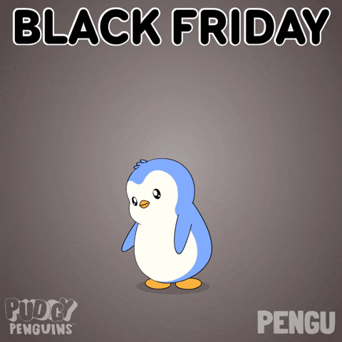Add To Cart Black Friday GIF by Pudgy Penguins