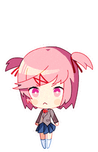 CinemaSpins natsuki natsuki ddlc cinemaspins natsuki jump Sticker