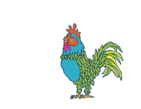 Rooster Sticker by Morning By Morning Coffee Co.