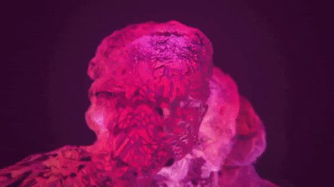 friedpixels giphygifmaker animation purple head GIF