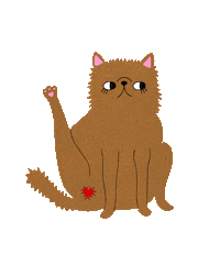 CzuleStudio love cat heart illustration Sticker