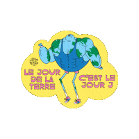 Cest Le Jour J Sticker by Jour de la Terre