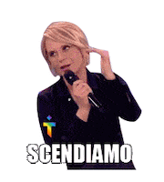 maria de filippi scendiamo Sticker by Trendit