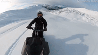 Belt Snap Sends Snowmobile Rider Over the Bars