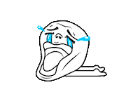 arils_ sad crying cry silly Sticker