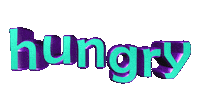 hungry text Sticker