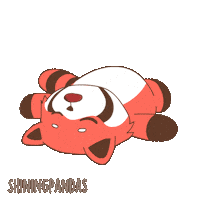 Sleepy Red Panda Sticker