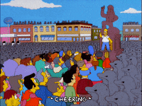 homer simpson cheer GIF