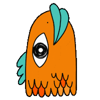 Orange Eye Sticker