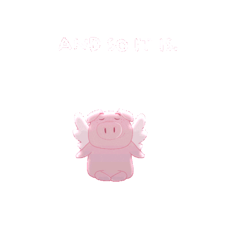 Let Go Pig Sticker by PositivelyPigasus