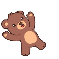Happy Teddy Bear Sticker by BEARISH