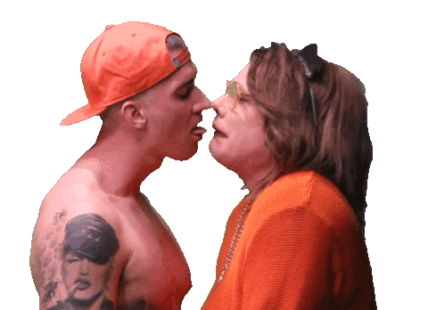 Tongue Kiss Sticker by Cherylyn Barnes