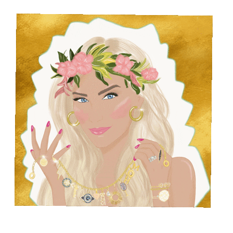 Gold Sparkle Sticker by HouseOfModa