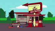 fixing gas station GIF by South Park 