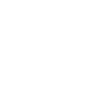 Happy Birthday Neon Sign Sticker