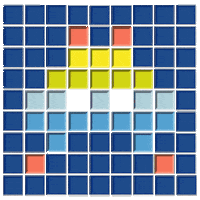 pixel 8bit Sticker by Lucy & Sam