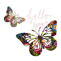 Butterfly Hello Spring Sticker