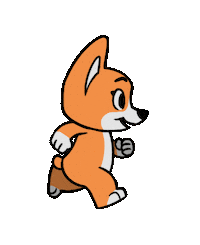 Dog Running Sticker by cryptoys