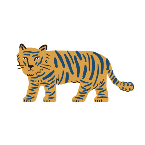 Tiger Leopard Sticker by Teaspoon studio