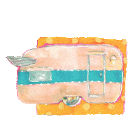 Doodle Camping Sticker