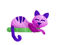 GRIFFOGRAPHE cat purple chat violet Sticker