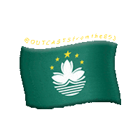 outcaststhepodcast macau outcastsfromthe853 macau flag Sticker