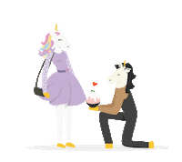 MykoriMY love sweet cafe unicorn Sticker