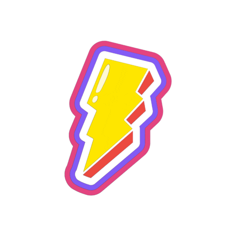 dcrocketscr lightning attention rayo atencion Sticker