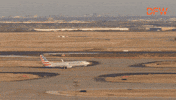 DFWAirportSocial run peace flying goodbye GIF