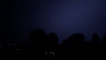 Lightning Forks Through Sky as Thunderstorm Hits Sydney