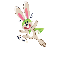 Bunny Hop Sticker by Leanna Lins Wonderland