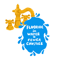 Drinking Water Teeth Sticker by All Better